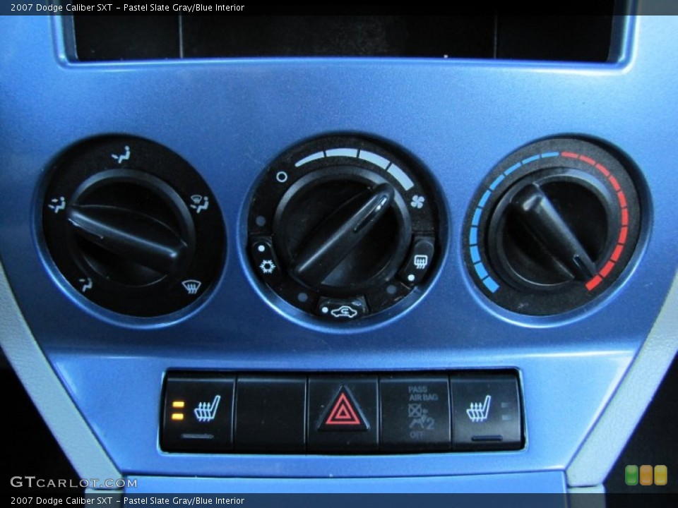 Pastel Slate Gray/Blue Interior Controls for the 2007 Dodge Caliber SXT #59636412