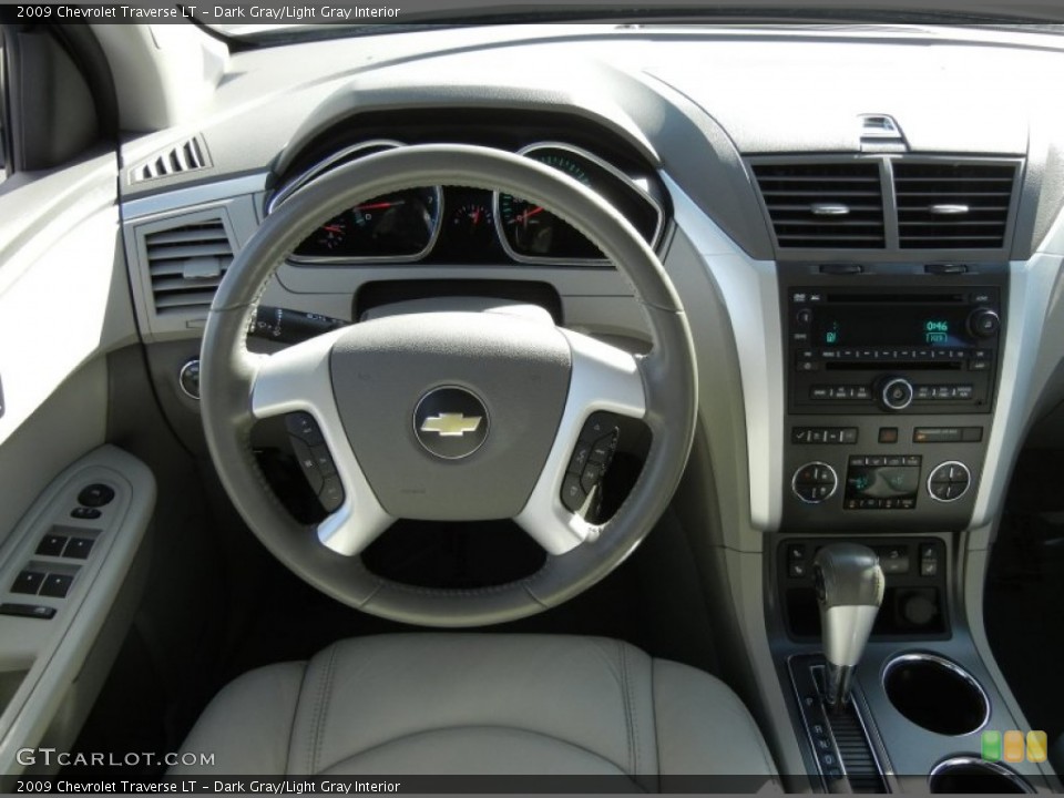 Dark Gray/Light Gray Interior Steering Wheel for the 2009 Chevrolet Traverse LT #59636427