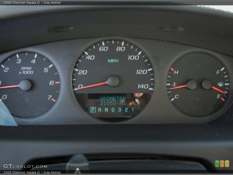 Gray Interior Gauges for the 2009 Chevrolet Impala LS #59636598