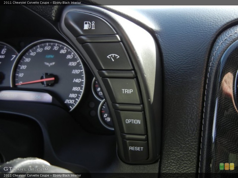 Ebony Black Interior Controls for the 2011 Chevrolet Corvette Coupe #59636820