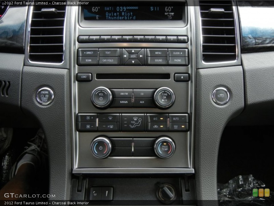 Charcoal Black Interior Controls for the 2012 Ford Taurus Limited #59637350