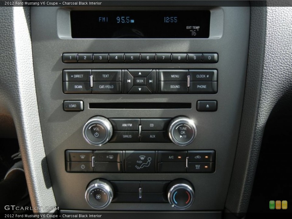 Charcoal Black Interior Controls for the 2012 Ford Mustang V6 Coupe #59637662
