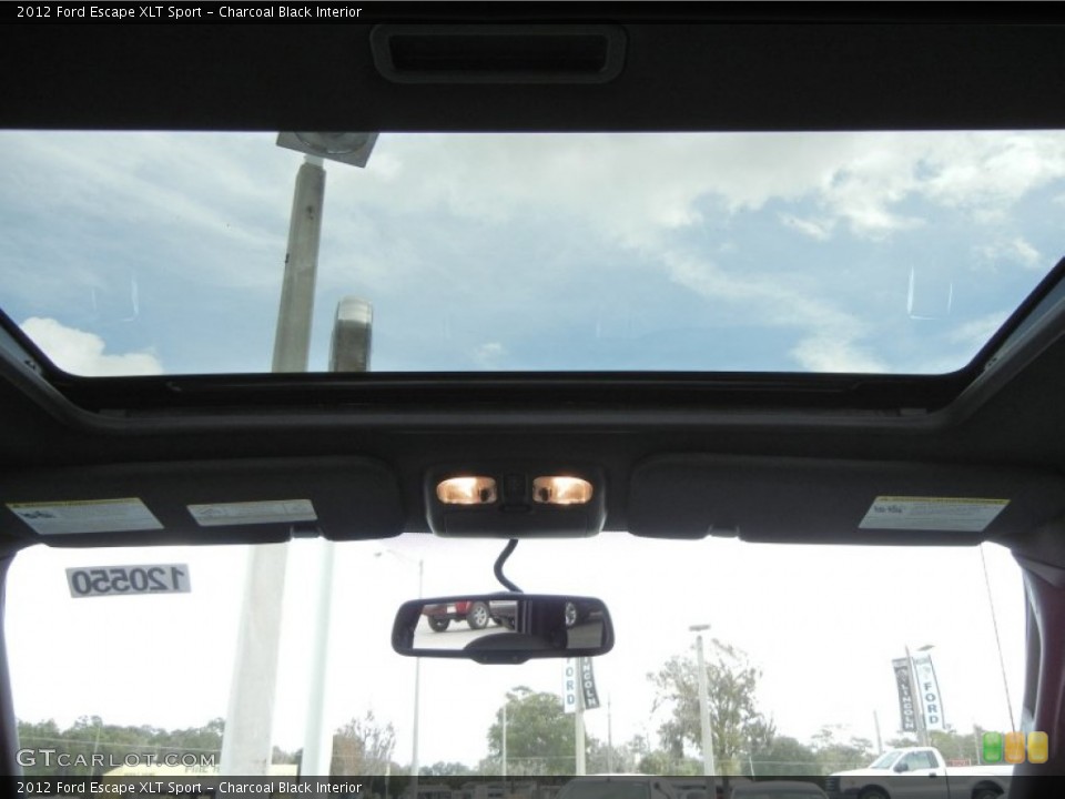 Charcoal Black Interior Sunroof for the 2012 Ford Escape XLT Sport #59637948