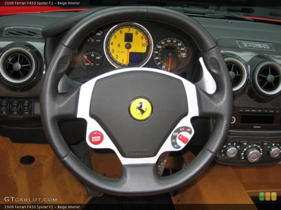 Beige Interior Steering Wheel for the 2008 Ferrari F430 Spider F1 #59638446