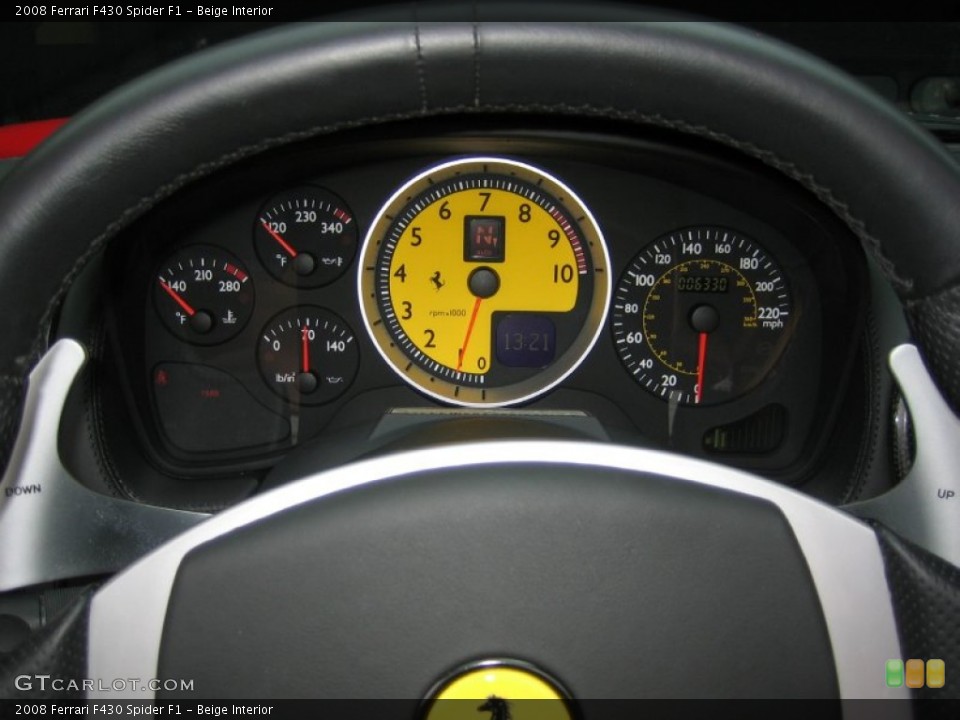 Beige Interior Gauges for the 2008 Ferrari F430 Spider F1 #59638452
