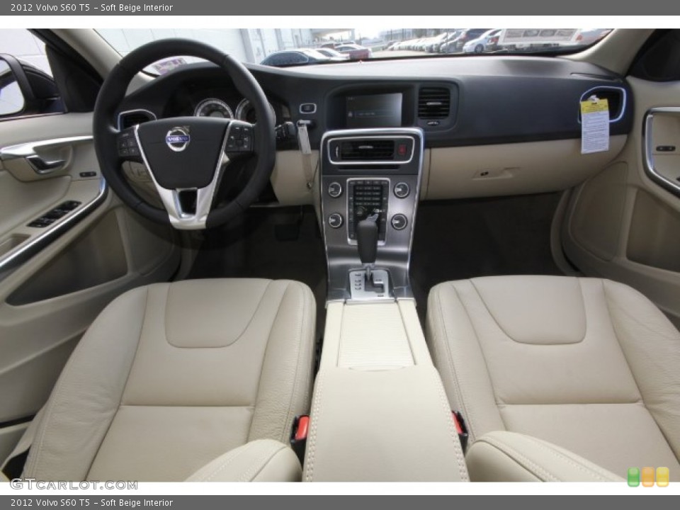Soft Beige Interior Dashboard for the 2012 Volvo S60 T5 #59643649