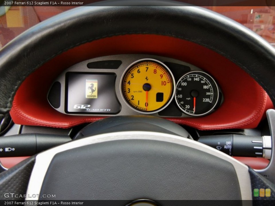 Rosso Interior Gauges for the 2007 Ferrari 612 Scaglietti F1A #59645705