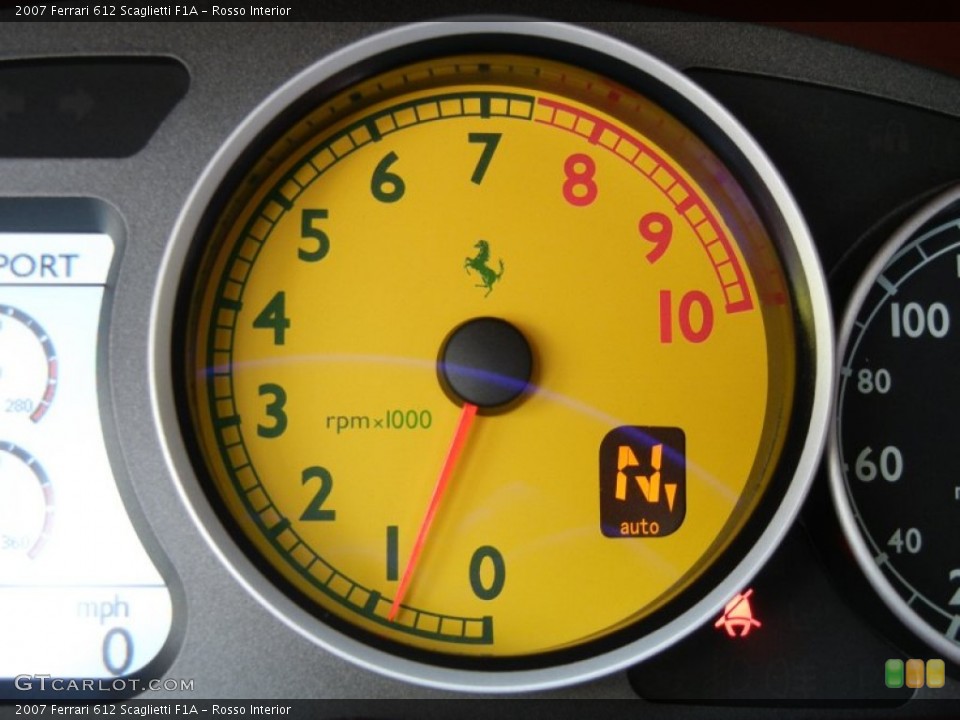 Rosso Interior Gauges for the 2007 Ferrari 612 Scaglietti F1A #59645732