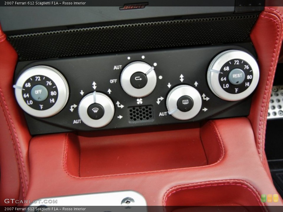 Rosso Interior Controls for the 2007 Ferrari 612 Scaglietti F1A #59645774