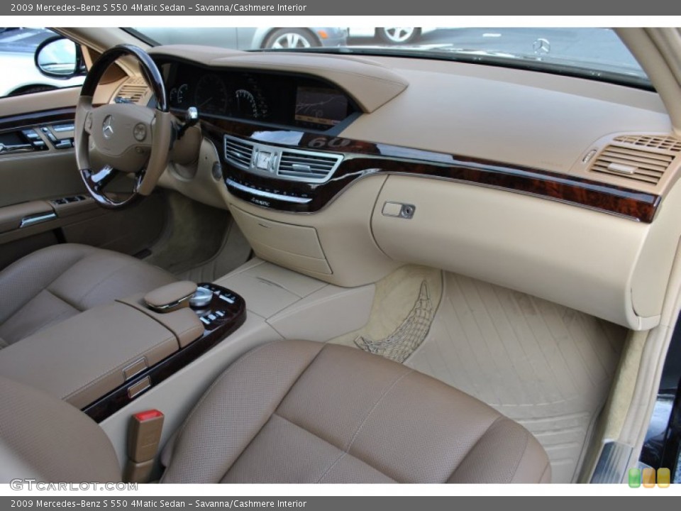 Savanna/Cashmere Interior Dashboard for the 2009 Mercedes-Benz S 550 4Matic Sedan #59661253