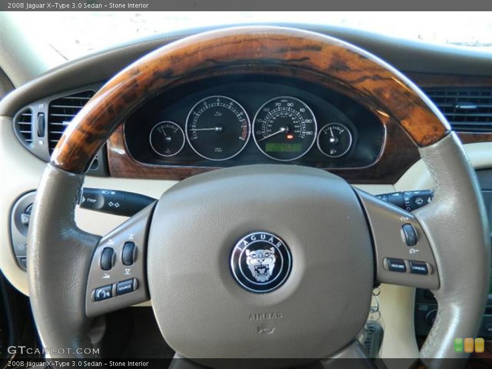 Stone Interior Steering Wheel for the 2008 Jaguar X-Type 3.0 Sedan #59665731