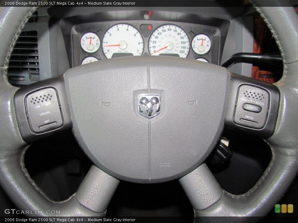 Medium Slate Gray Interior Steering Wheel for the 2006 Dodge Ram 2500 SLT Mega Cab 4x4 #59665812