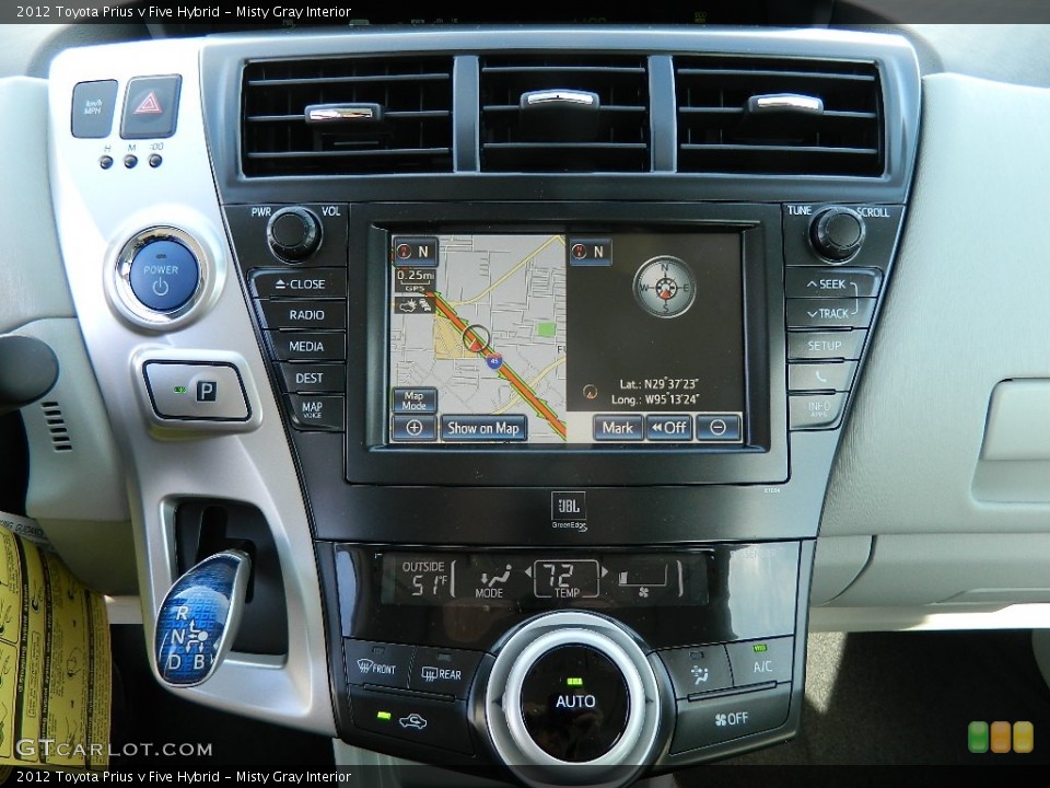 Misty Gray Interior Navigation for the 2012 Toyota Prius v Five Hybrid #59666586