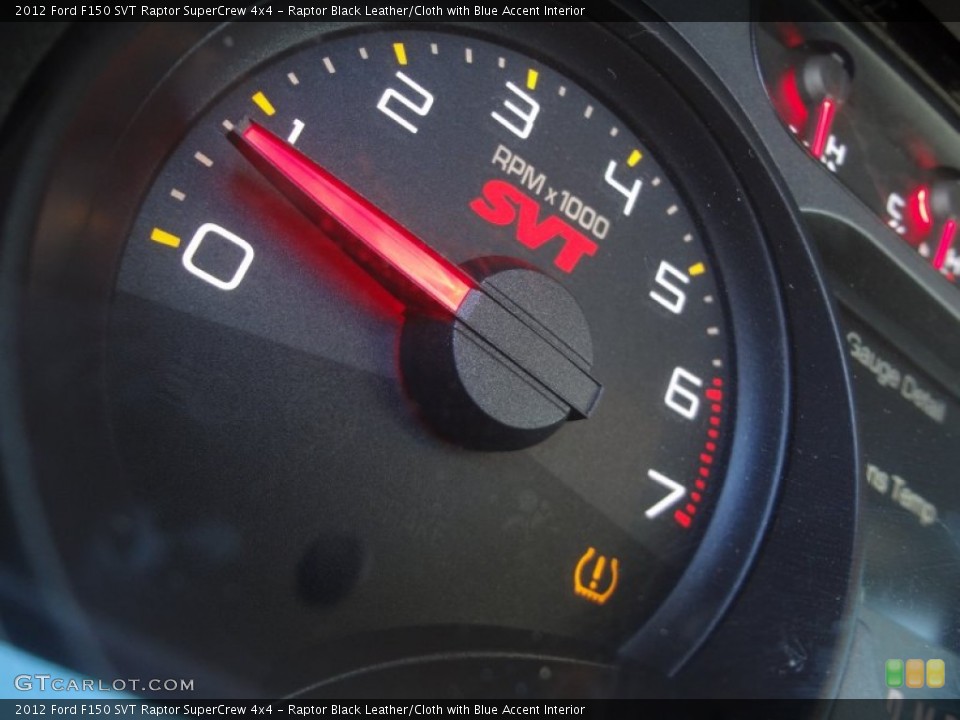 Raptor Black Leather/Cloth with Blue Accent Interior Gauges for the 2012 Ford F150 SVT Raptor SuperCrew 4x4 #59668386