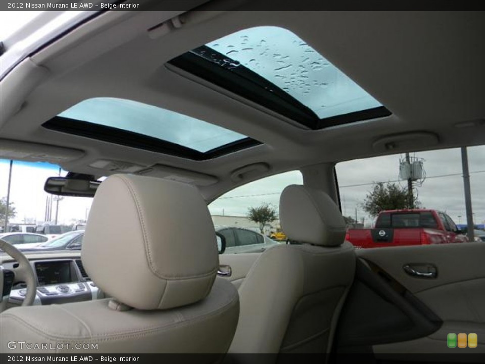 Beige Interior Sunroof for the 2012 Nissan Murano LE AWD #59670907