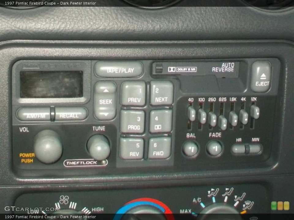 Dark Pewter Interior Audio System for the 1997 Pontiac Firebird Coupe #59672194