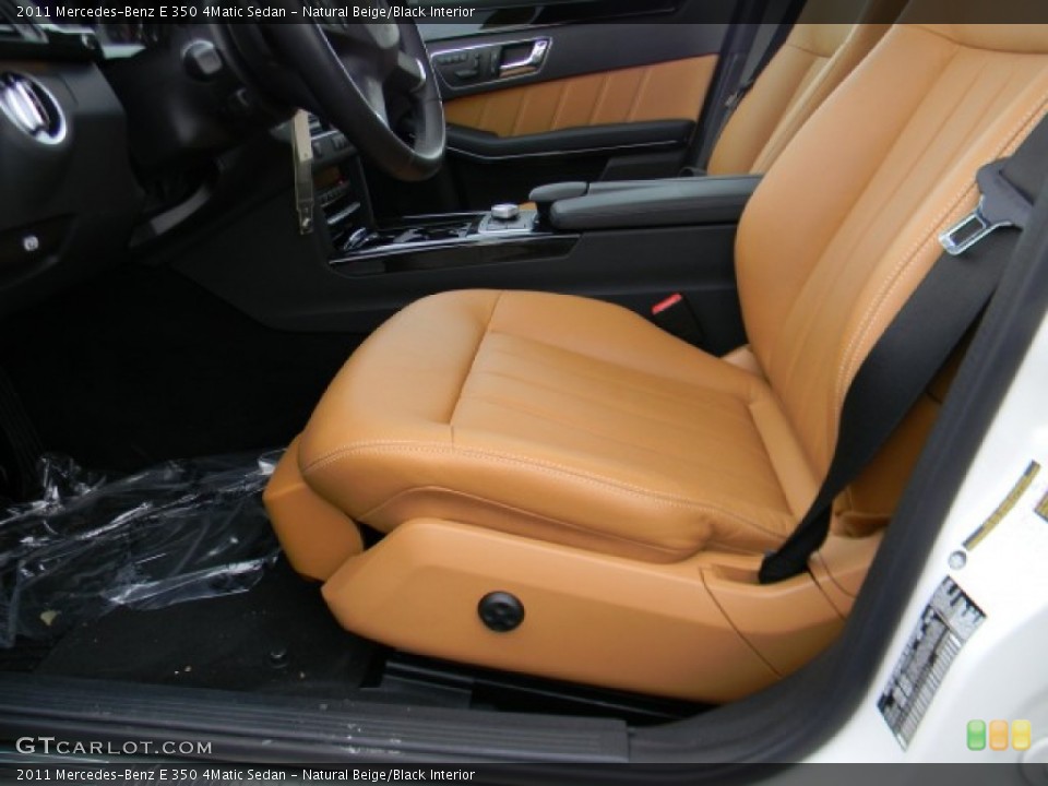 Natural Beige/Black Interior Photo for the 2011 Mercedes-Benz E 350 4Matic Sedan #59672218