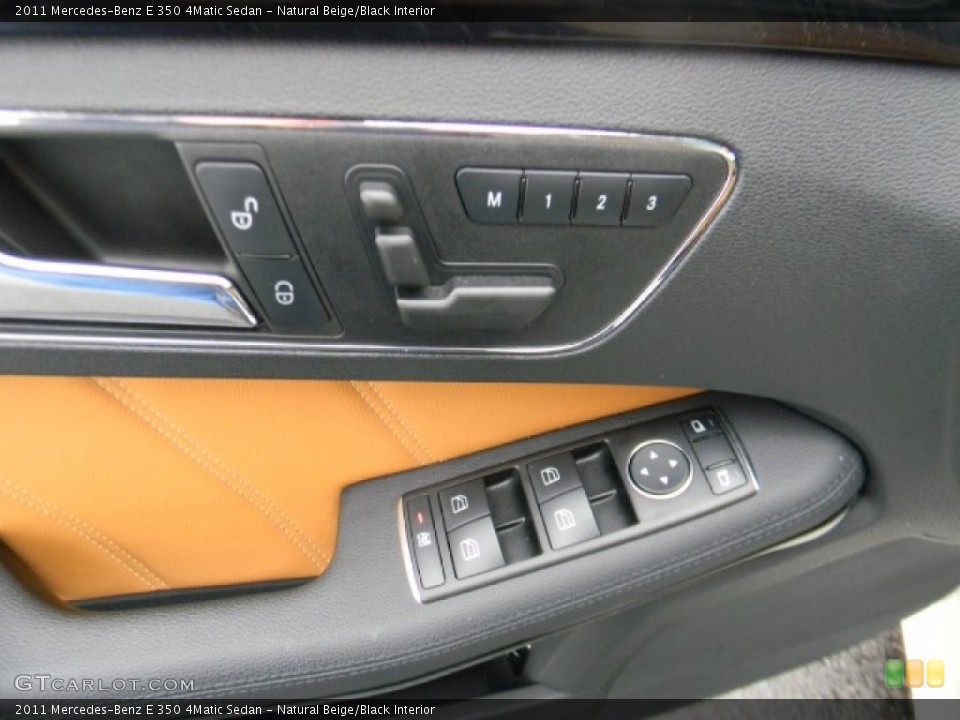 Natural Beige/Black Interior Controls for the 2011 Mercedes-Benz E 350 4Matic Sedan #59672263