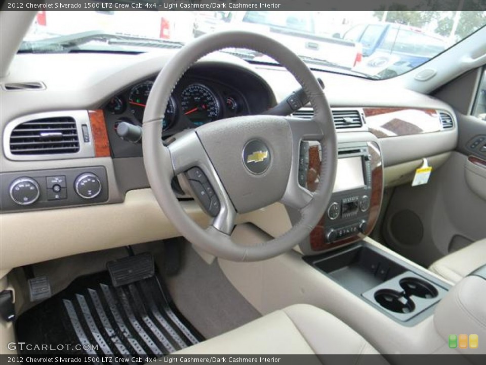 Light Cashmere/Dark Cashmere Interior Dashboard for the 2012 Chevrolet Silverado 1500 LTZ Crew Cab 4x4 #59674480