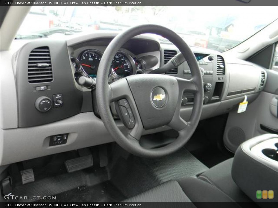 Dark Titanium Interior Dashboard for the 2012 Chevrolet Silverado 3500HD WT Crew Cab Chassis #59674586
