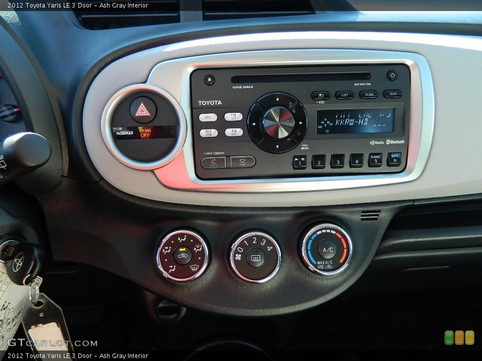Ash Gray Interior Controls for the 2012 Toyota Yaris LE 3 Door #59677246