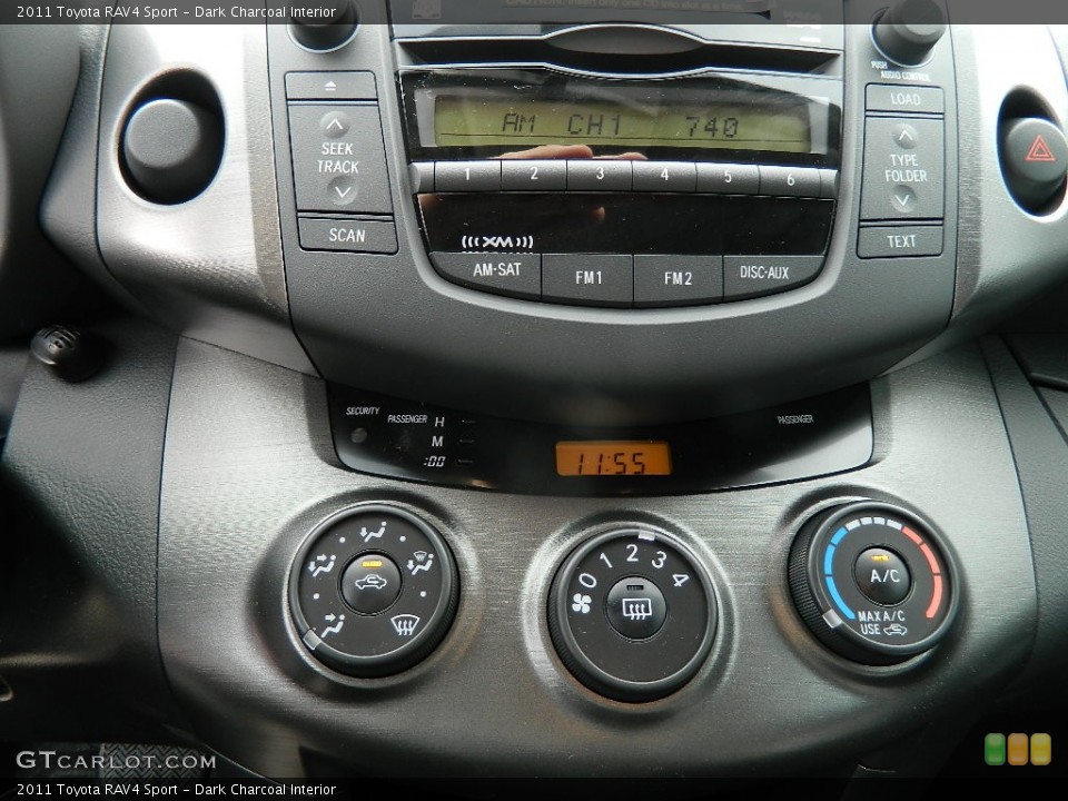 Dark Charcoal Interior Controls for the 2011 Toyota RAV4 Sport #59677732