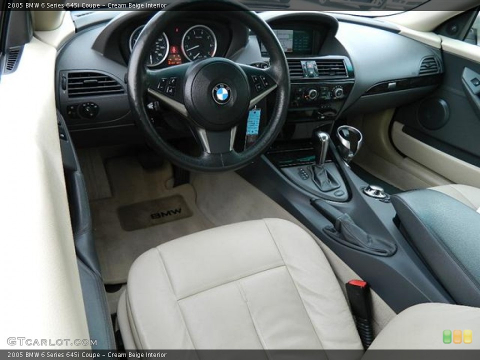 Cream Beige Interior Dashboard for the 2005 BMW 6 Series 645i Coupe #59677939