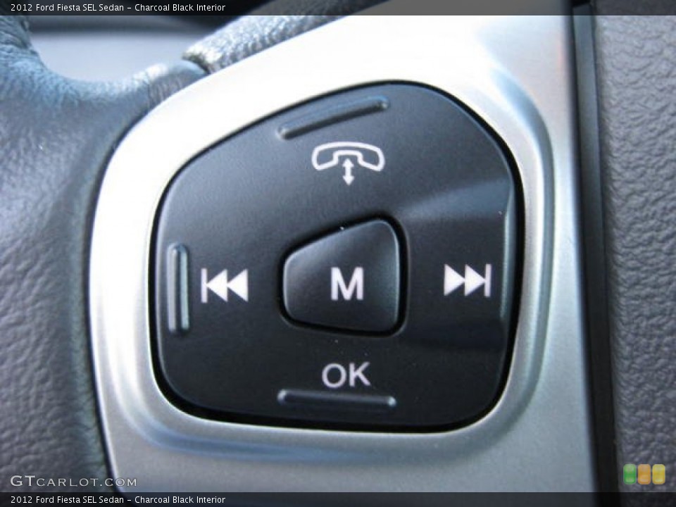 Charcoal Black Interior Controls for the 2012 Ford Fiesta SEL Sedan #59679599