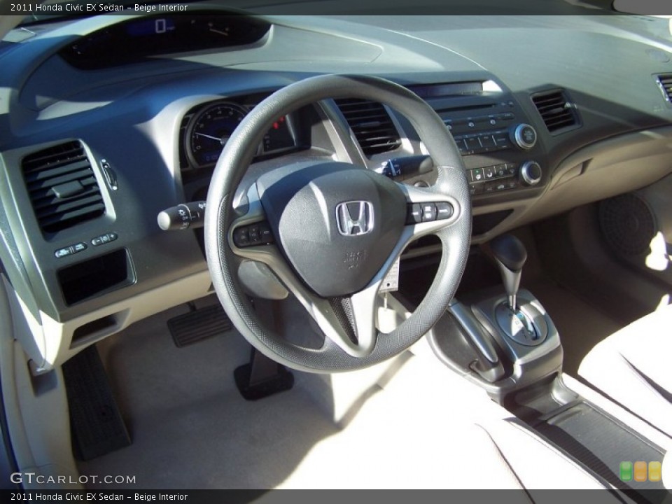Beige Interior Dashboard for the 2011 Honda Civic EX Sedan #59679905