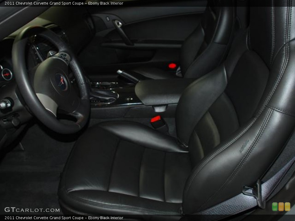 Ebony Black Interior Photo for the 2011 Chevrolet Corvette Grand Sport Coupe #59680652