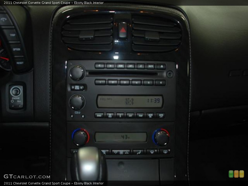 Ebony Black Interior Controls for the 2011 Chevrolet Corvette Grand Sport Coupe #59680673