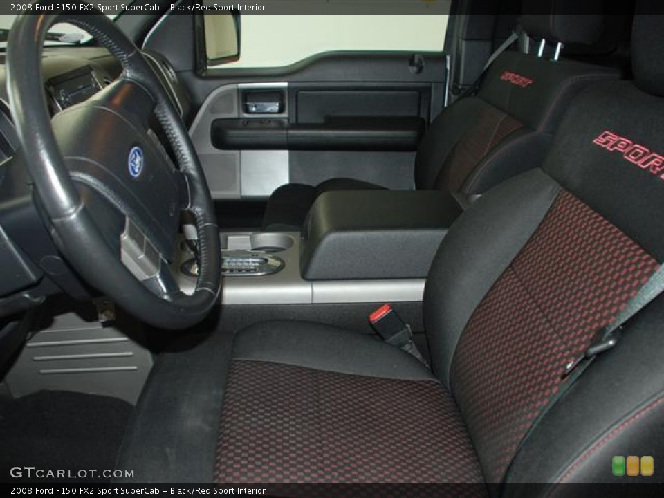 Black/Red Sport Interior Photo for the 2008 Ford F150 FX2 Sport SuperCab #59681081