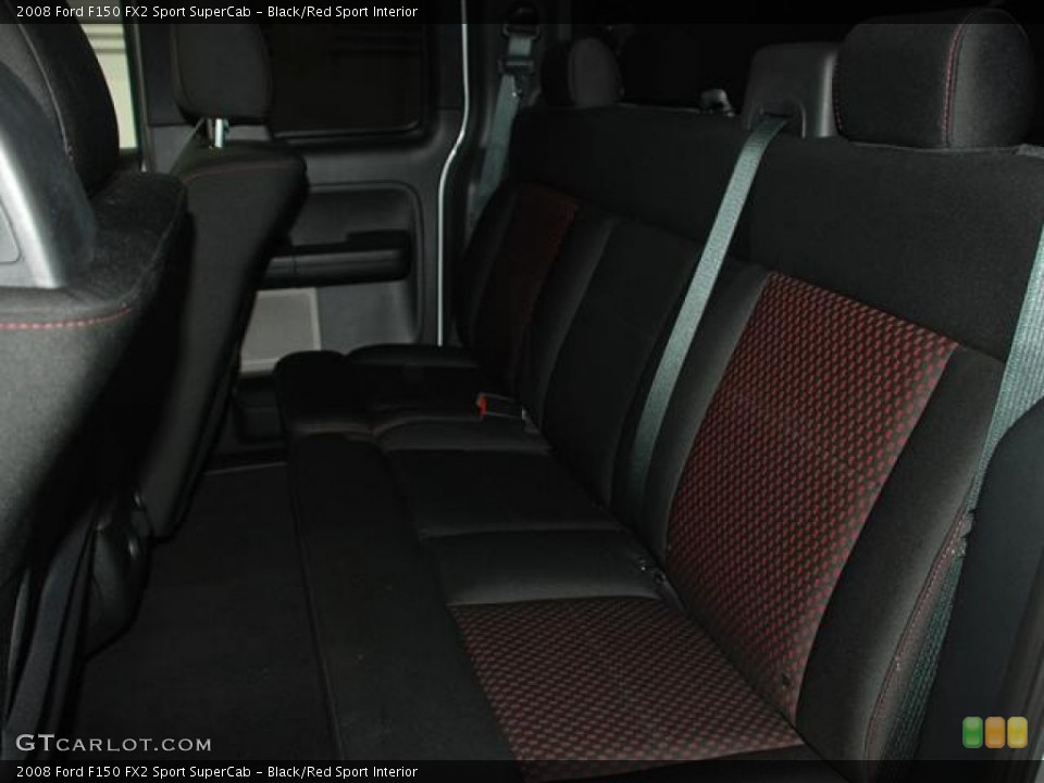 Black/Red Sport Interior Photo for the 2008 Ford F150 FX2 Sport SuperCab #59681090