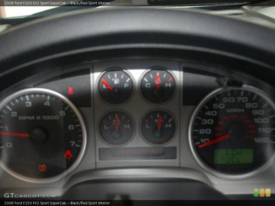 Black/Red Sport Interior Gauges for the 2008 Ford F150 FX2 Sport SuperCab #59681135