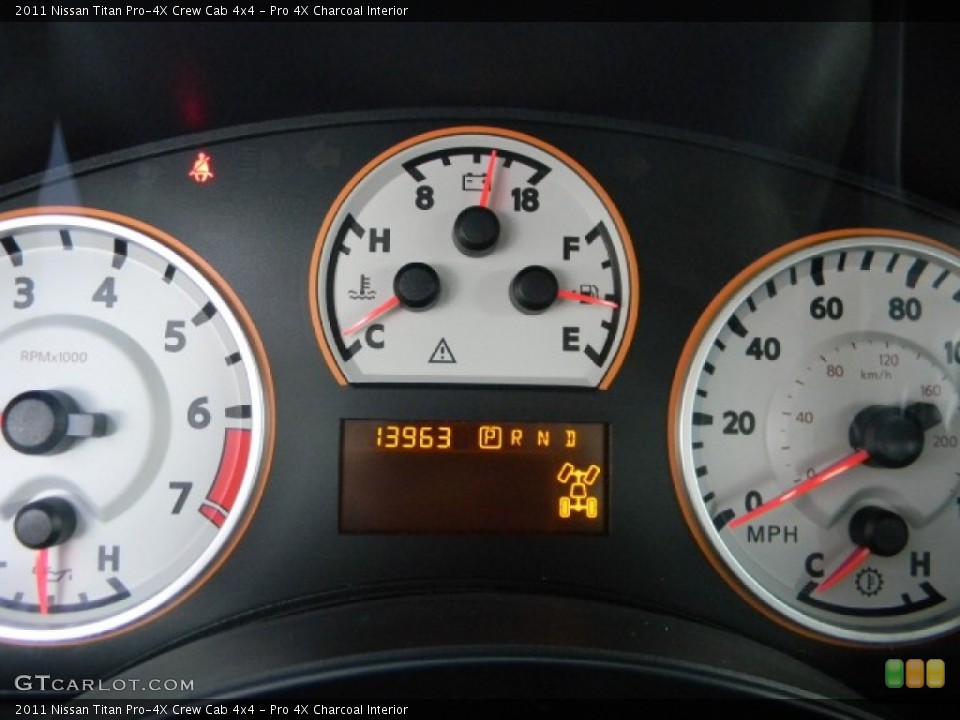 Pro 4X Charcoal Interior Gauges for the 2011 Nissan Titan Pro-4X Crew Cab 4x4 #59683325