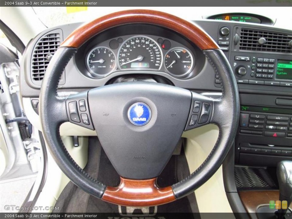 Parchment Interior Steering Wheel for the 2004 Saab 9-3 Arc Convertible #59686940