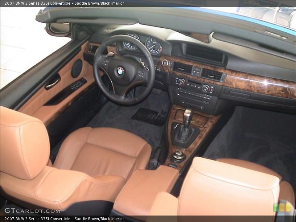 Saddle Brown/Black Interior Dashboard for the 2007 BMW 3 Series 335i Convertible #59693552