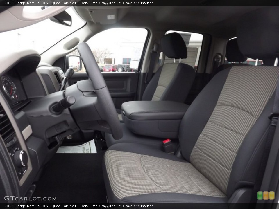 Dark Slate Gray/Medium Graystone Interior Photo for the 2012 Dodge Ram 1500 ST Quad Cab 4x4 #59694302