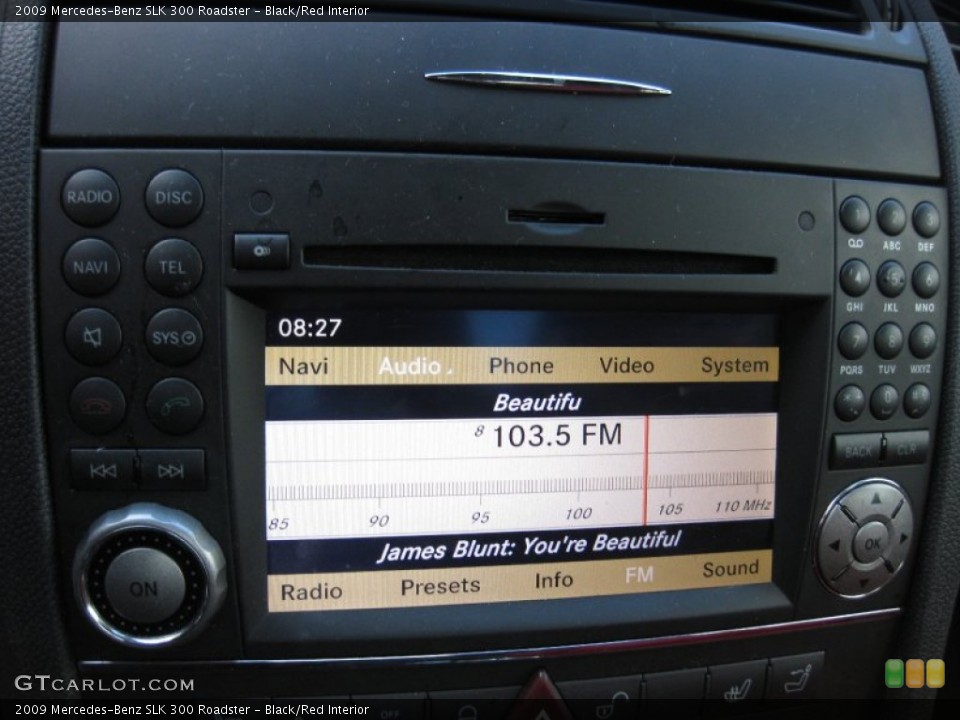 Black/Red Interior Audio System for the 2009 Mercedes-Benz SLK 300 Roadster #59694752