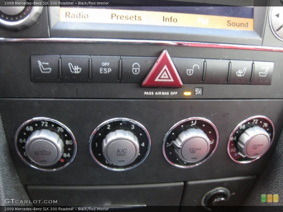 Black/Red Interior Controls for the 2009 Mercedes-Benz SLK 300 Roadster #59694776