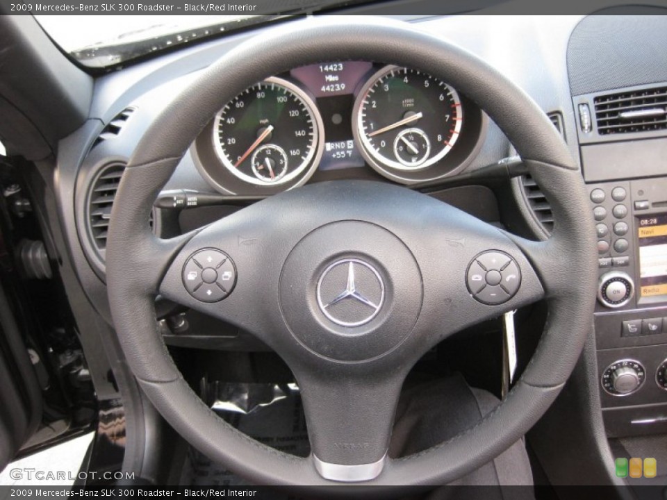Black/Red Interior Steering Wheel for the 2009 Mercedes-Benz SLK 300 Roadster #59694805