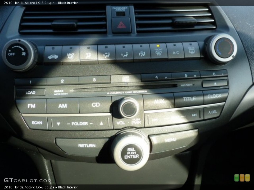 Black Interior Controls for the 2010 Honda Accord LX-S Coupe #59695985