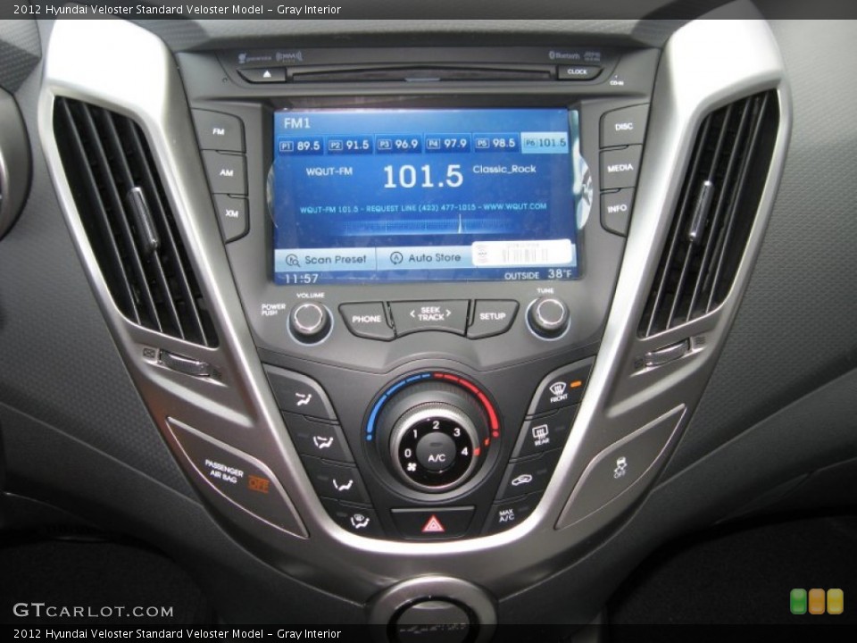 Gray Interior Controls for the 2012 Hyundai Veloster  #59702523
