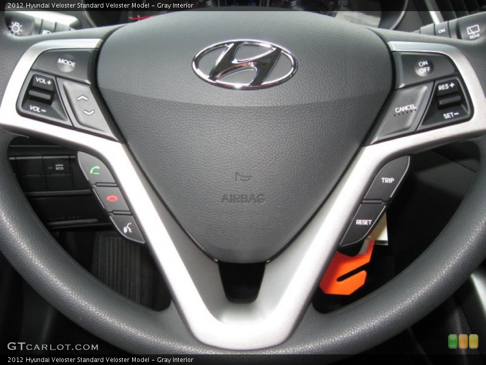 Gray Interior Steering Wheel for the 2012 Hyundai Veloster  #59702544