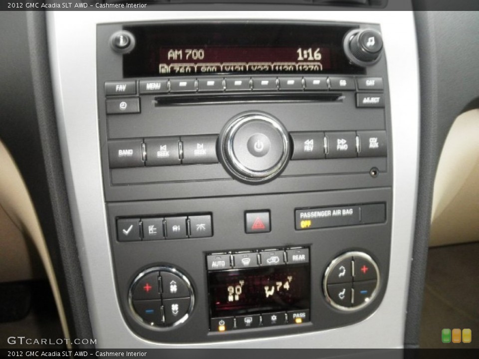 Cashmere Interior Controls for the 2012 GMC Acadia SLT AWD #59703889