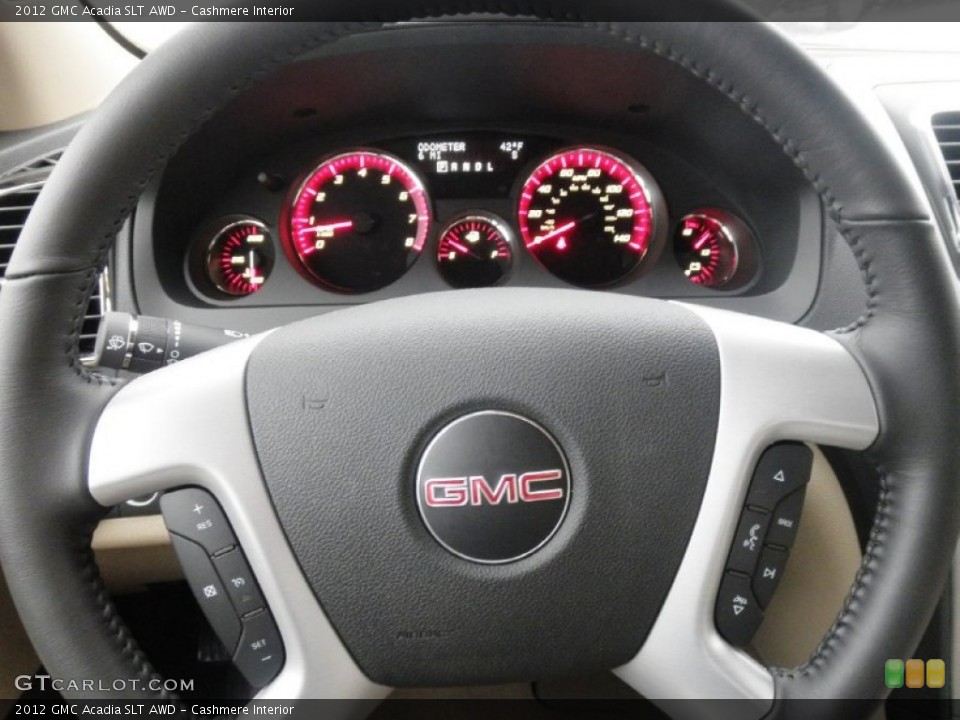 Cashmere Interior Steering Wheel for the 2012 GMC Acadia SLT AWD #59703906