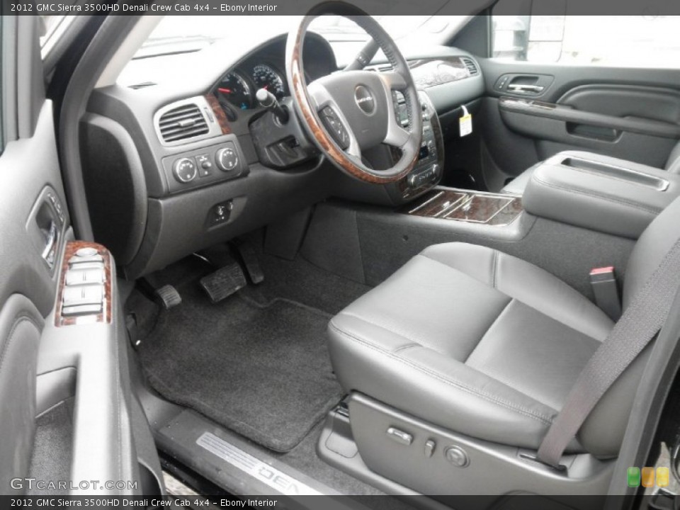 Ebony Interior Photo for the 2012 GMC Sierra 3500HD Denali Crew Cab 4x4 #59704065