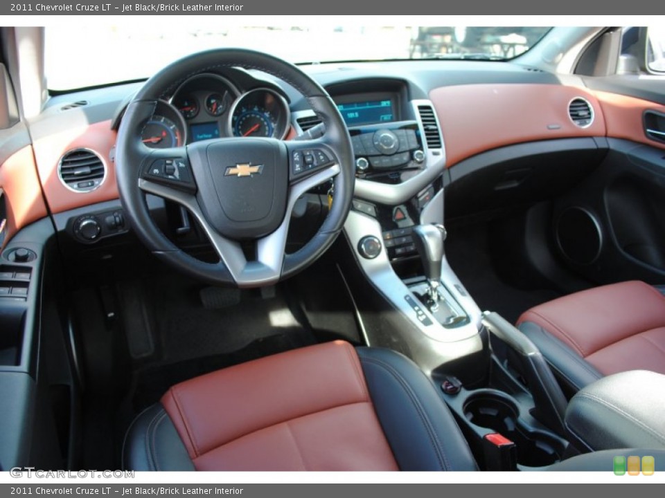 Jet Black/Brick Leather 2011 Chevrolet Cruze Interiors