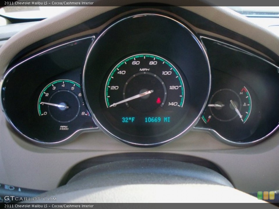 Cocoa/Cashmere Interior Gauges for the 2011 Chevrolet Malibu LS #59707754