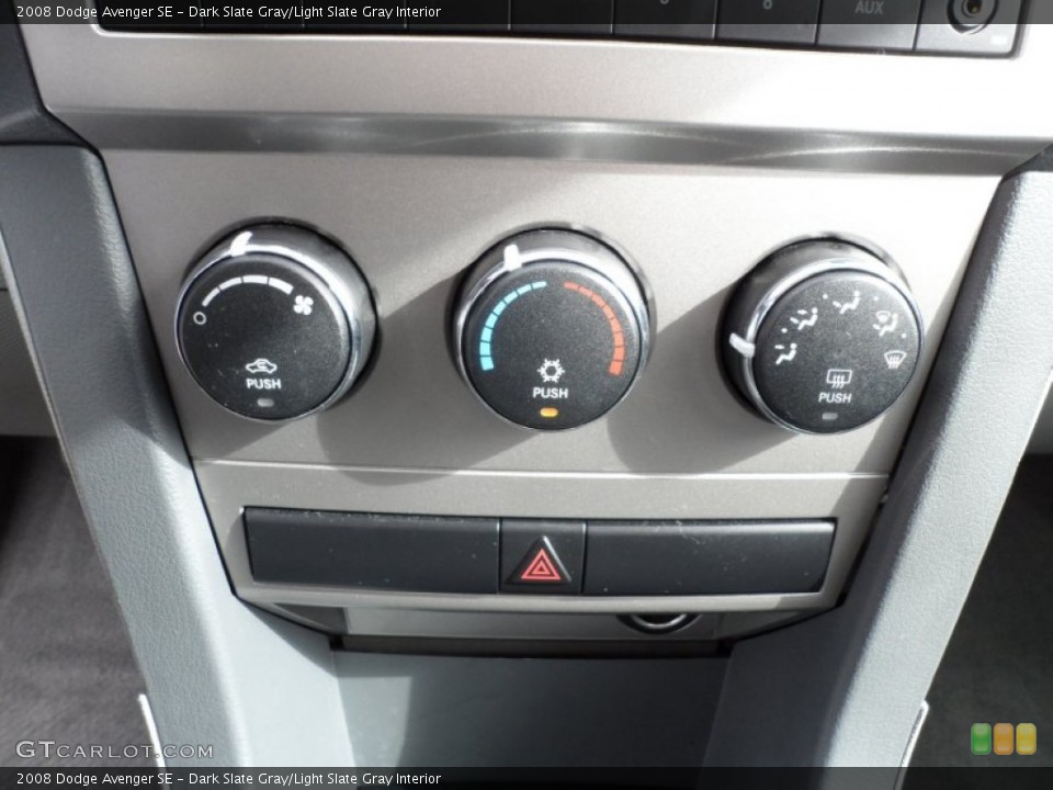 Dark Slate Gray/Light Slate Gray Interior Controls for the 2008 Dodge Avenger SE #59709156